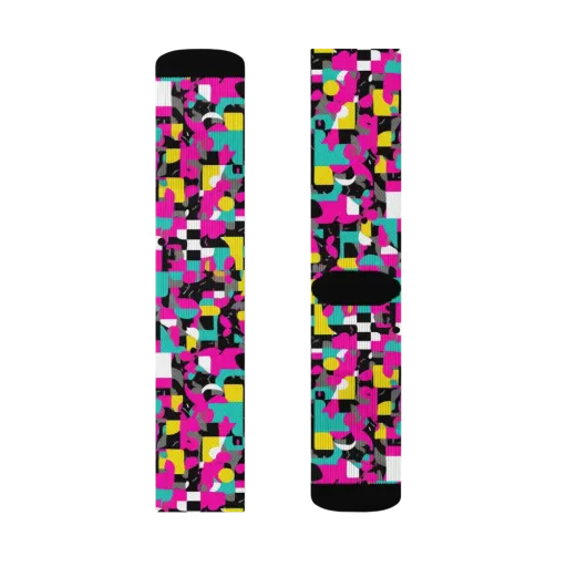 Pink Circuitry on a Socks