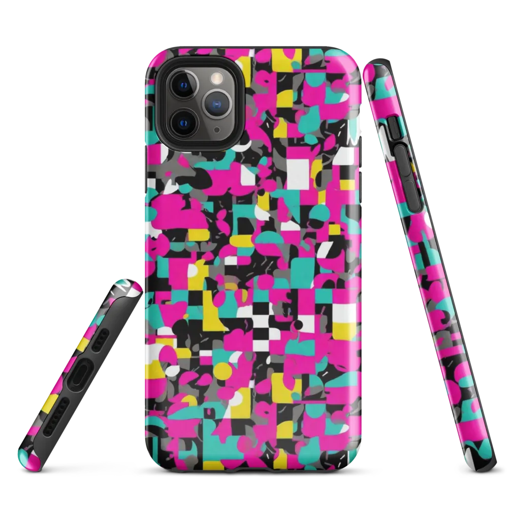 Pink Circuitry on Tough Case for iPhone® — Front