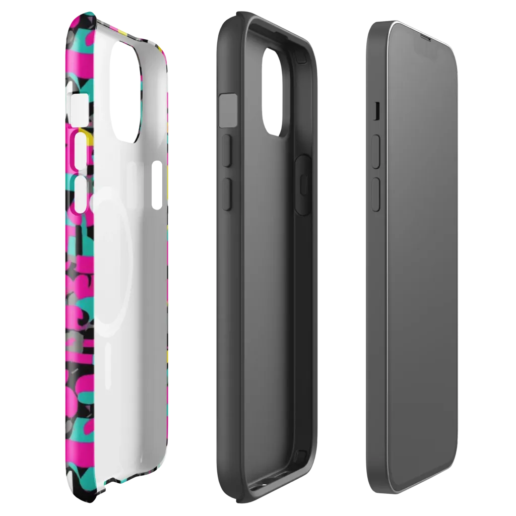 Pink Circuitry on MagSafe Tough Case for iPhone® — Front