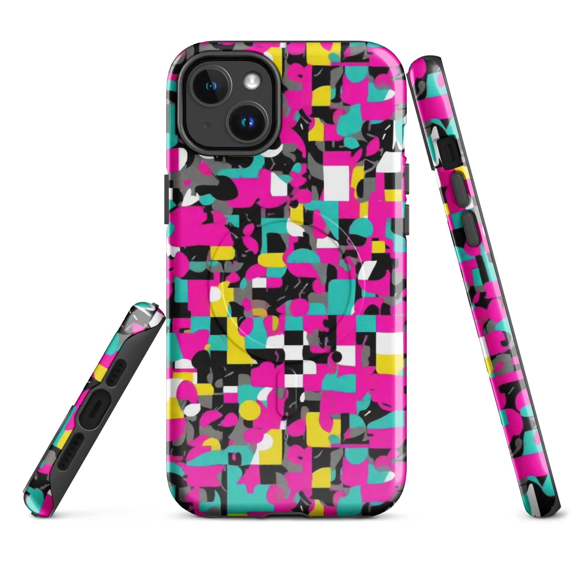 Pink Circuitry on MagSafe Tough Case for iPhone® — Front