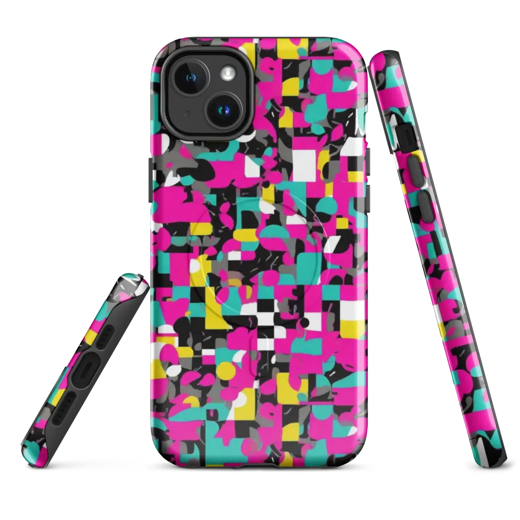 Pink Circuitry on MagSafe Tough Case for iPhone® — Front
