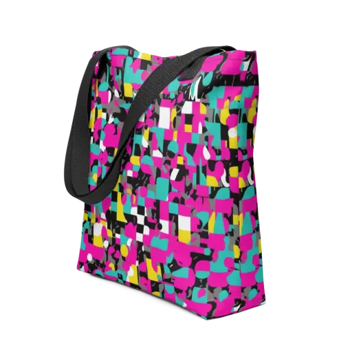 Pink Circuitry on a Tote Bag