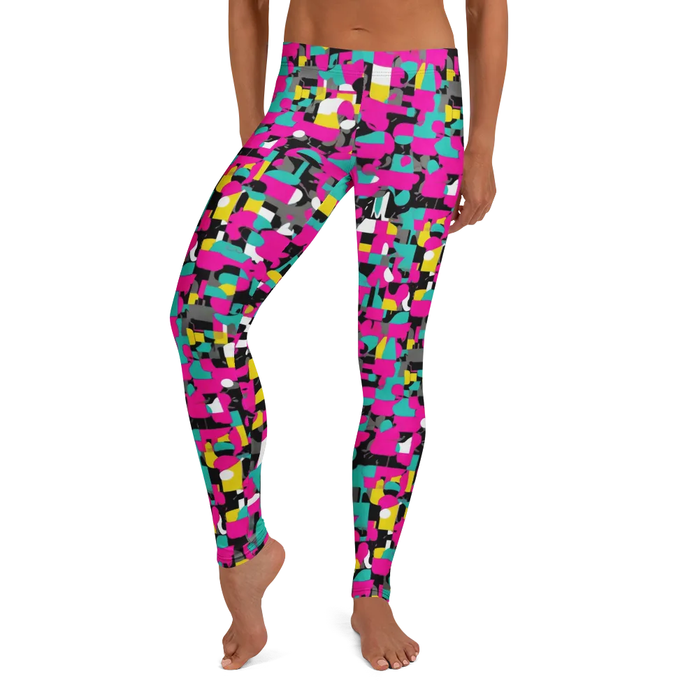 Pink Circuitry on Leggings — Front
