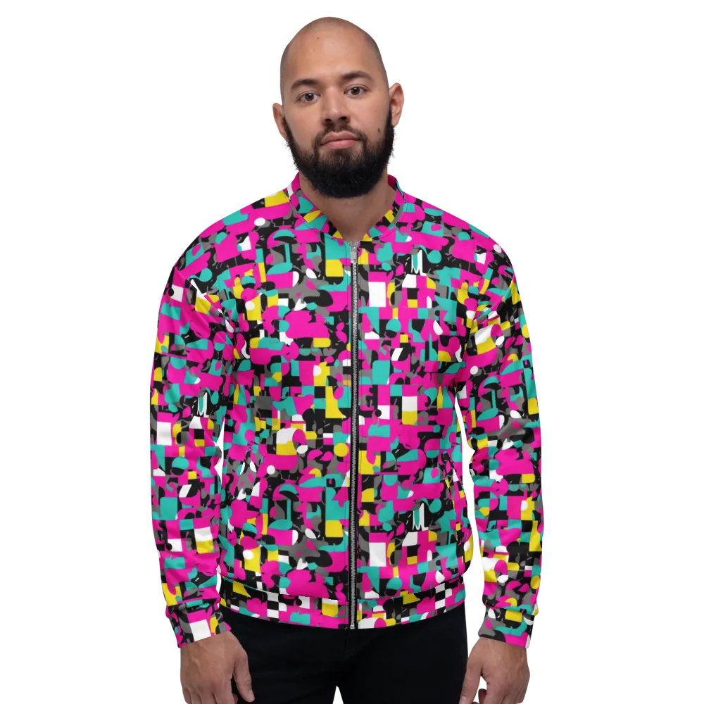 Pink Circuitry on Bomber Jacket — Front