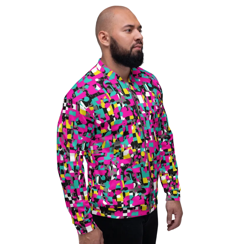 Pink Circuitry on Bomber Jacket — Right