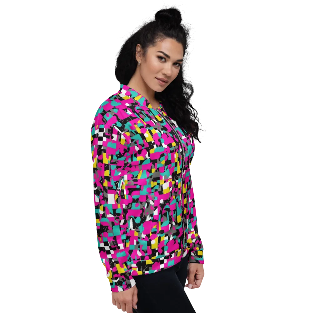 Pink Circuitry on Bomber Jacket — Right