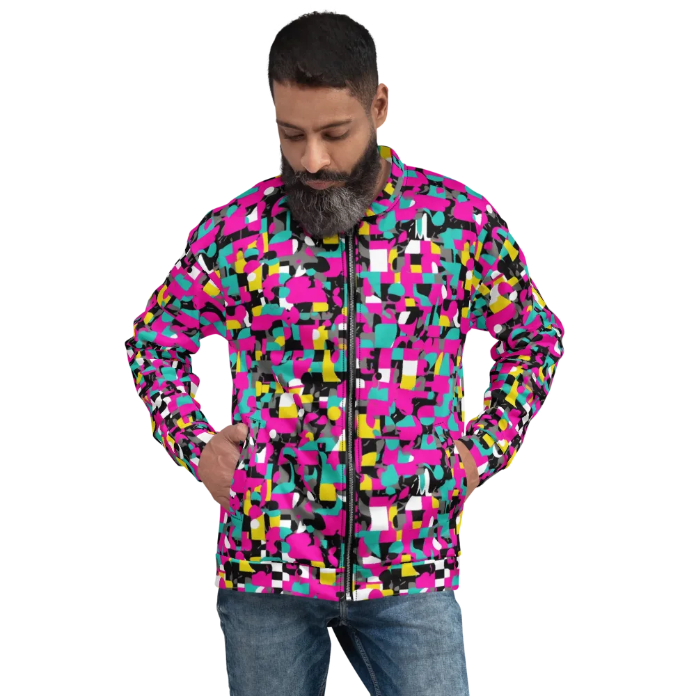 Pink Circuitry on Bomber Jacket — Front