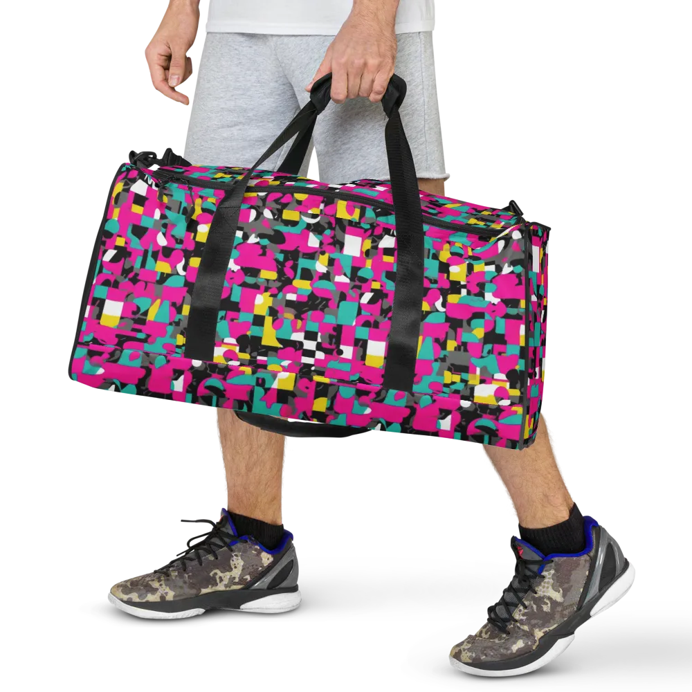 Pink Circuitry on Duffle Bag — Front