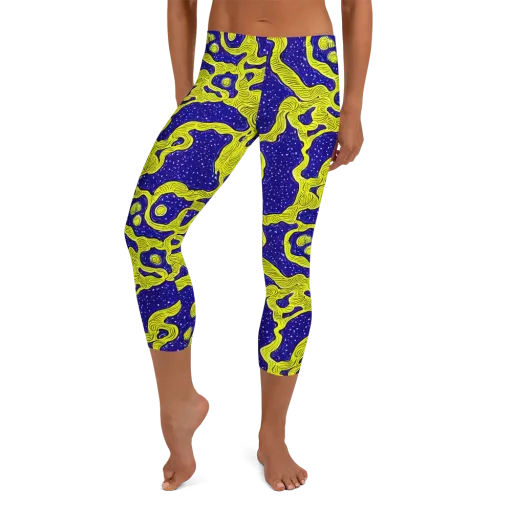 Sunlit Spiral on a Capri Leggings
