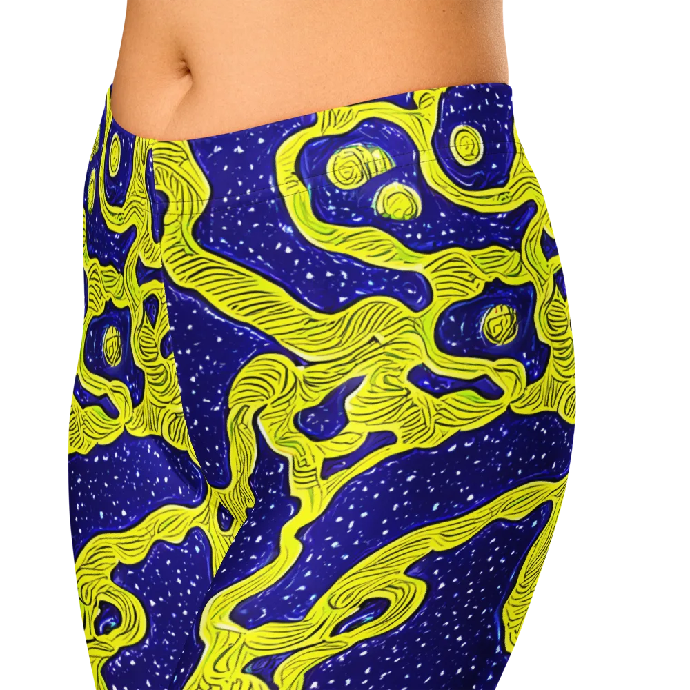 Sunlit Spiral on Capri Leggings — Zoomed-in