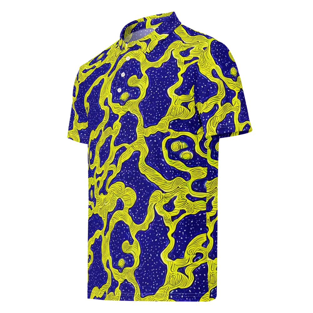 Sunlit Spiral on Men's Slim Fit Polo Shirt — Left Front