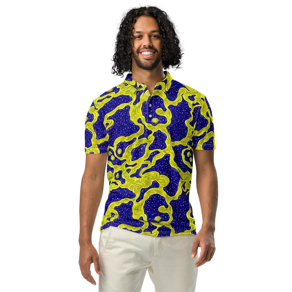 Sunlit Spiral on Men's Slim Fit Polo Shirt — Front