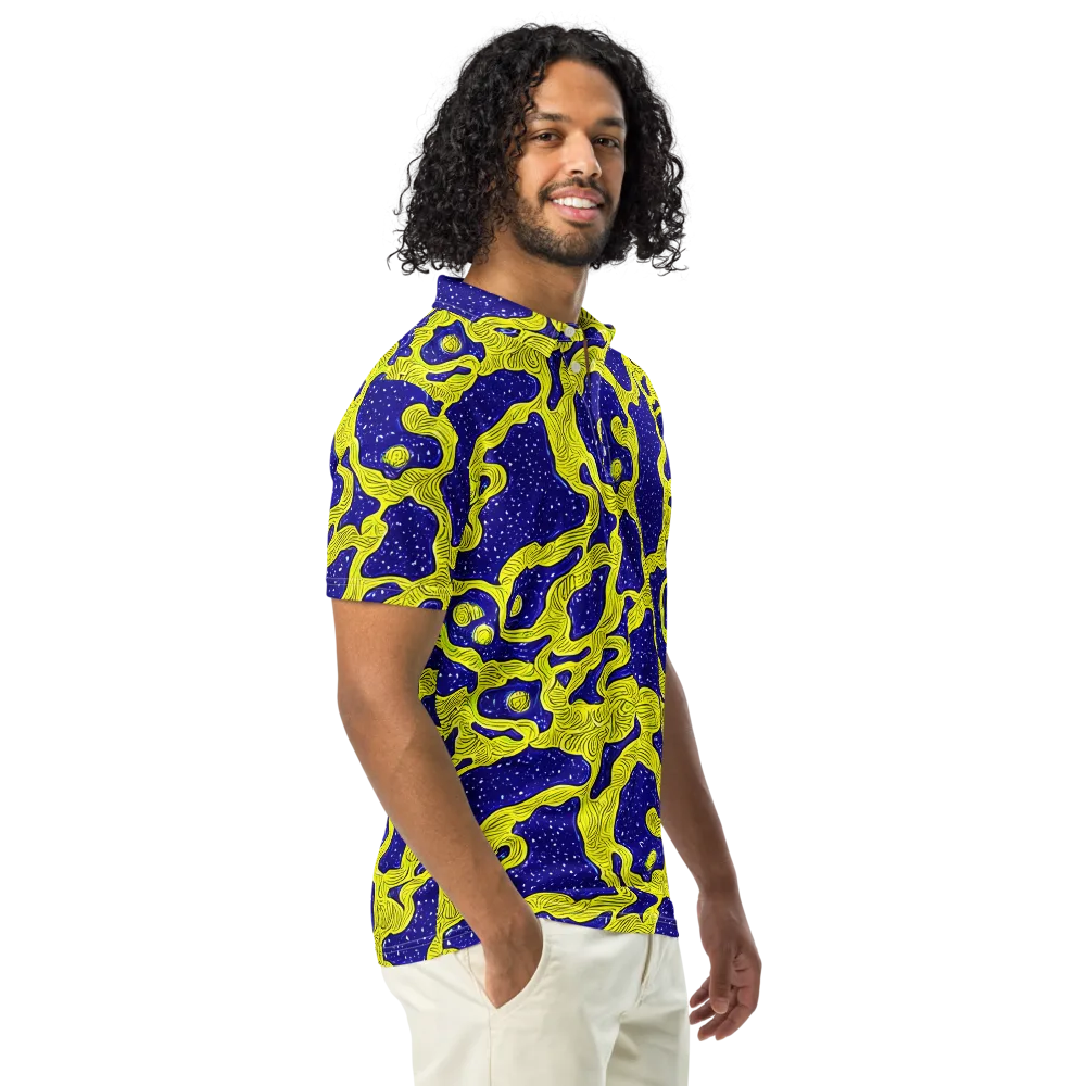 Sunlit Spiral on Men's Slim Fit Polo Shirt — Right Front