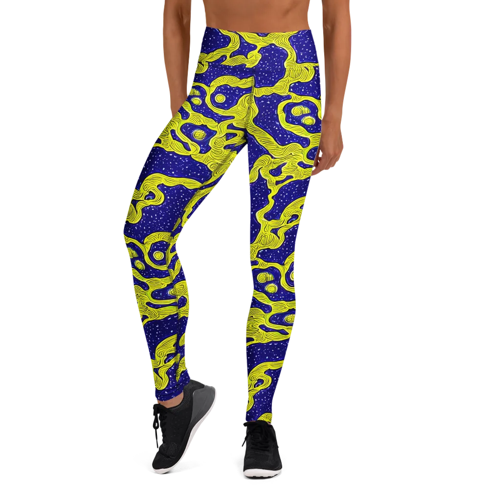 Sunlit Spiral on Yoga Leggings — Front