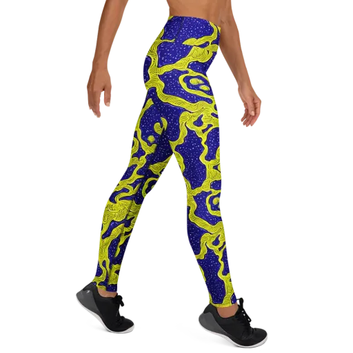 Sunlit Spiral on a Yoga Leggings