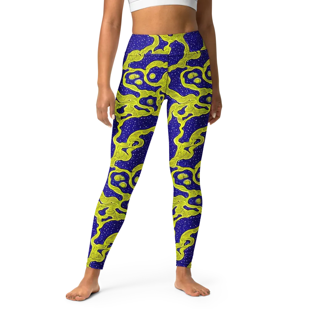 Sunlit Spiral on Yoga Leggings — Front