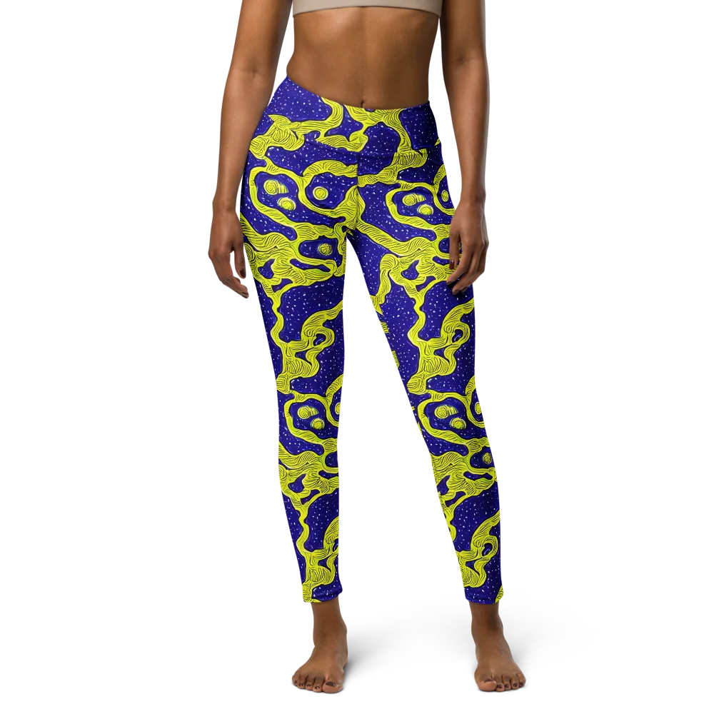 Sunlit Spiral on Yoga Leggings — Front