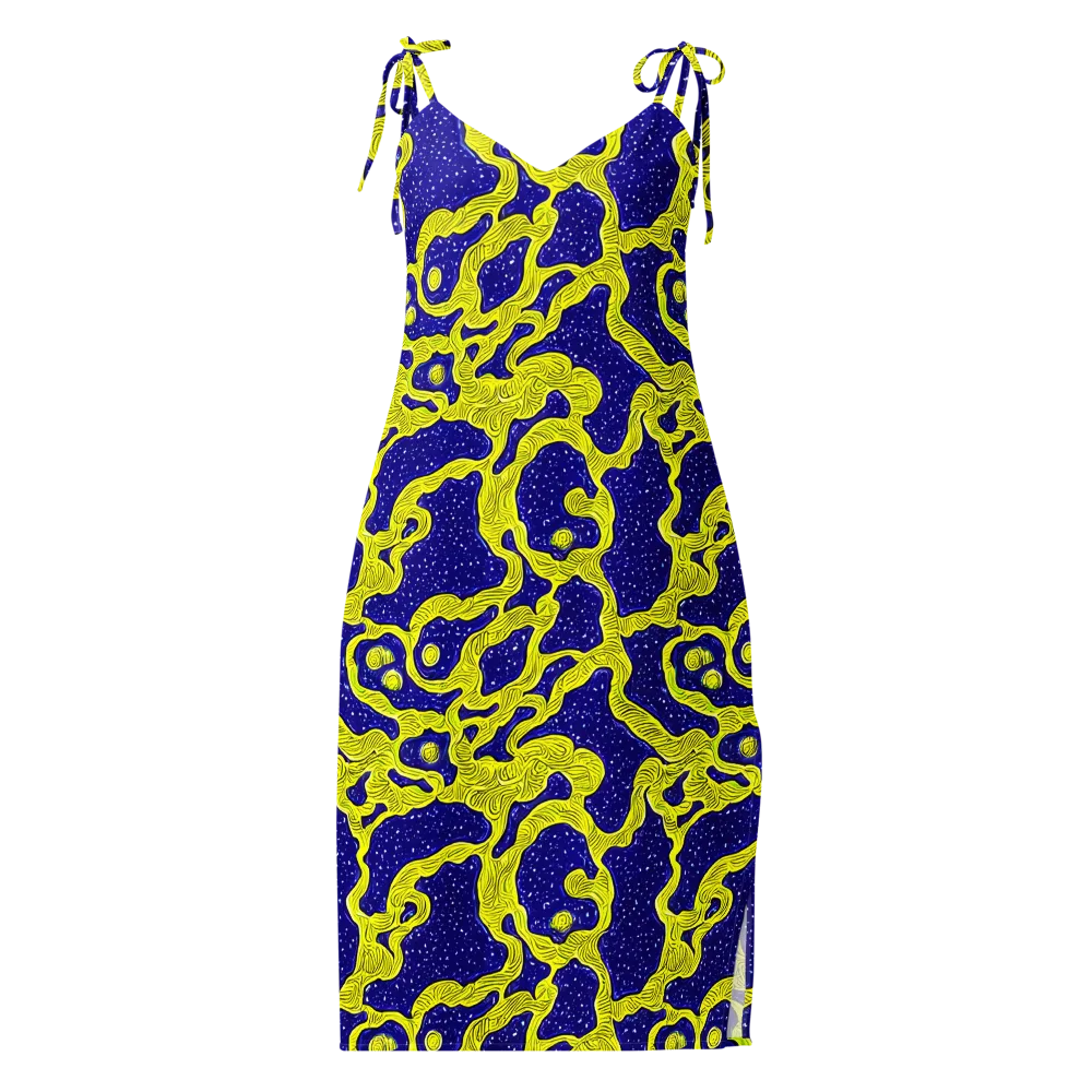 Sunlit Spiral on Slip Dress — Front
