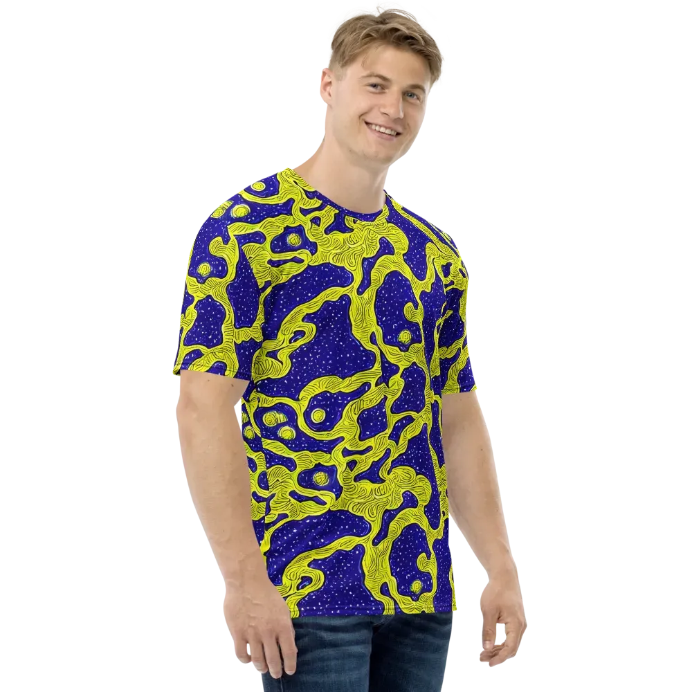 Sunlit Spiral on Men's Crew Neck T-Shirt — Right
