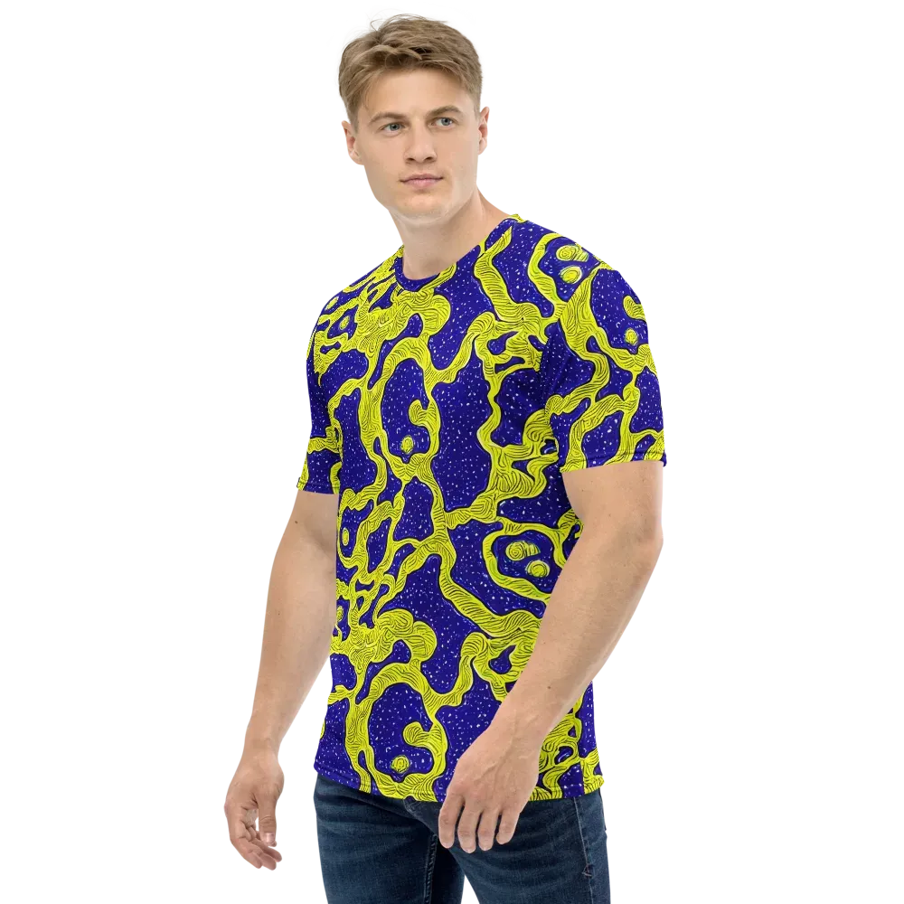 Sunlit Spiral on Men's Crew Neck T-Shirt — Left