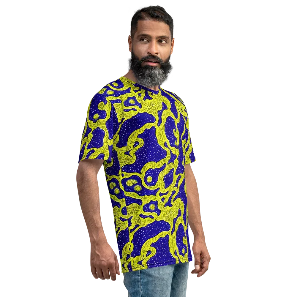 Sunlit Spiral on Men's Crew Neck T-Shirt — Right