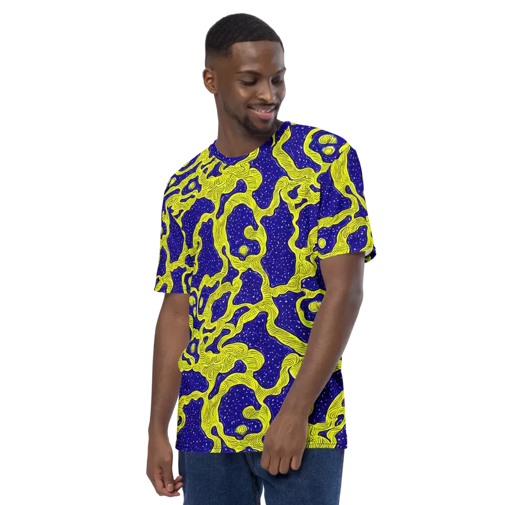 Sunlit Spiral on Men's Crew Neck T-Shirt — Left