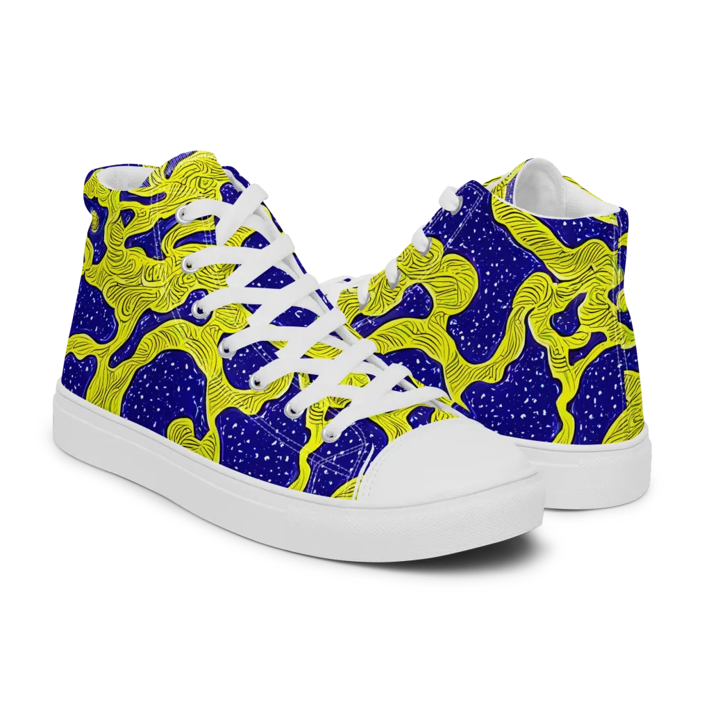 Sunlit Spiral on Women's High Top Canvas Shoes — Right