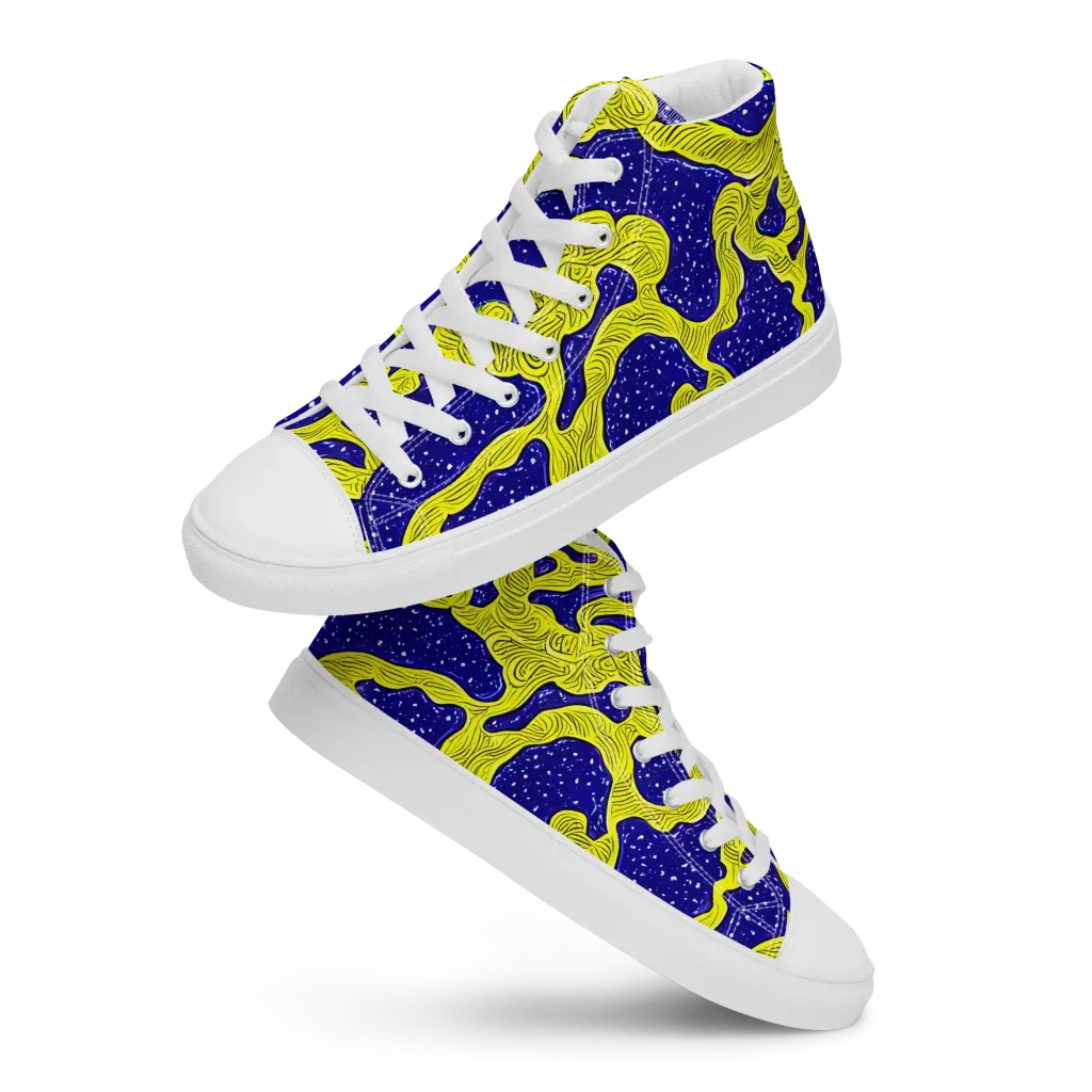 Sunlit Spiral on Women's High Top Canvas Shoes — Front