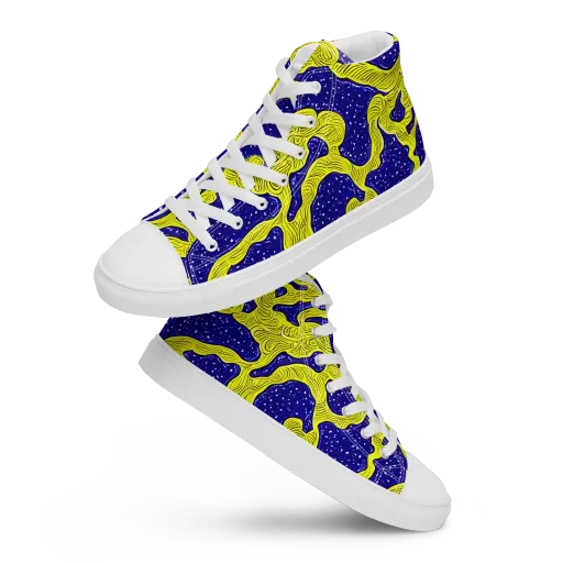 Sunlit Spiral on a Women's High Top Canvas Shoes