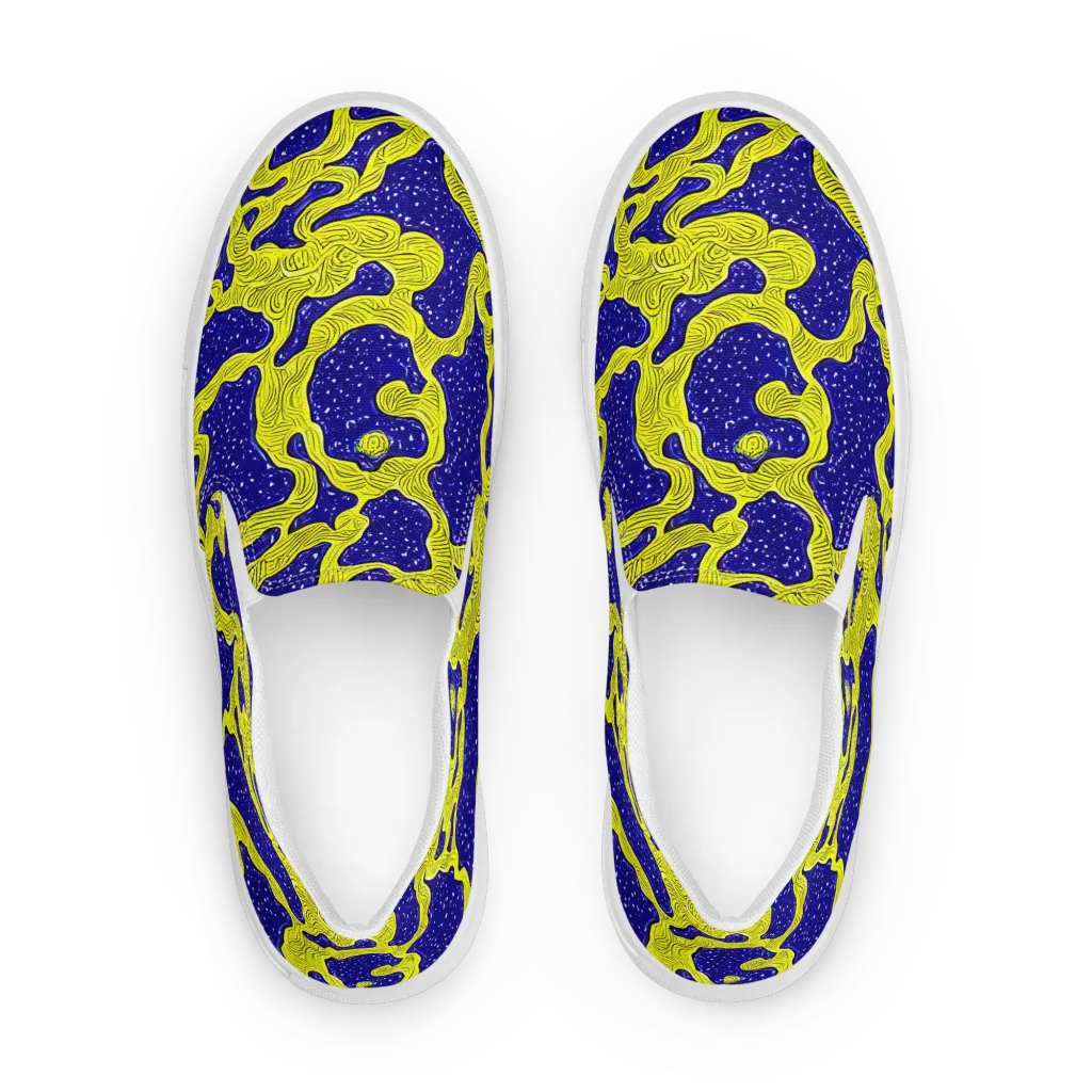 Sunlit Spiral on Men's Slip-On Canvas Shoes — Front