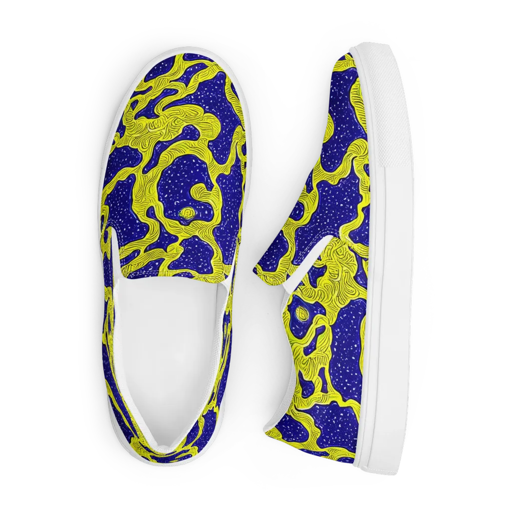 Sunlit Spiral on Men's Slip-On Canvas Shoes — Front