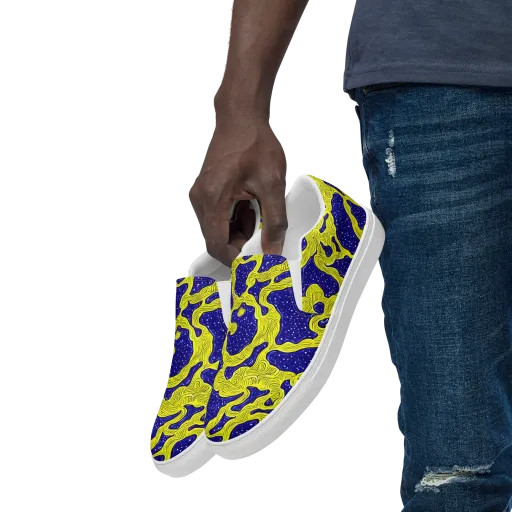 Sunlit Spiral on a Men's Slip-On Canvas Shoes
