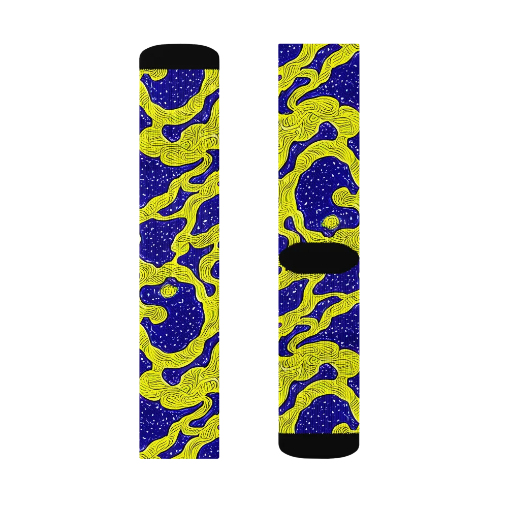 Sunlit Spiral on Socks — Left Sock
