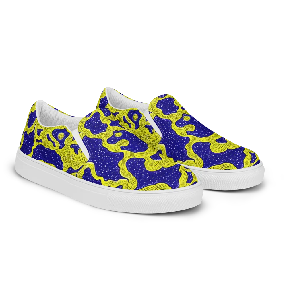 Sunlit Spiral on Women's Slip-On Canvas Shoes — Right Front