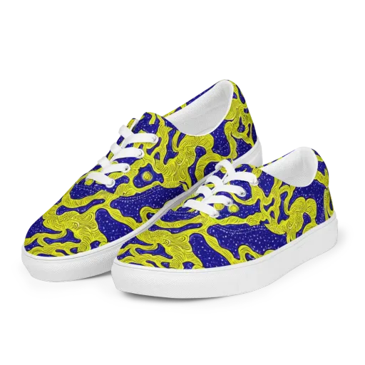 Sunlit Spiral on a Men's Lace-Up Canvas Shoes