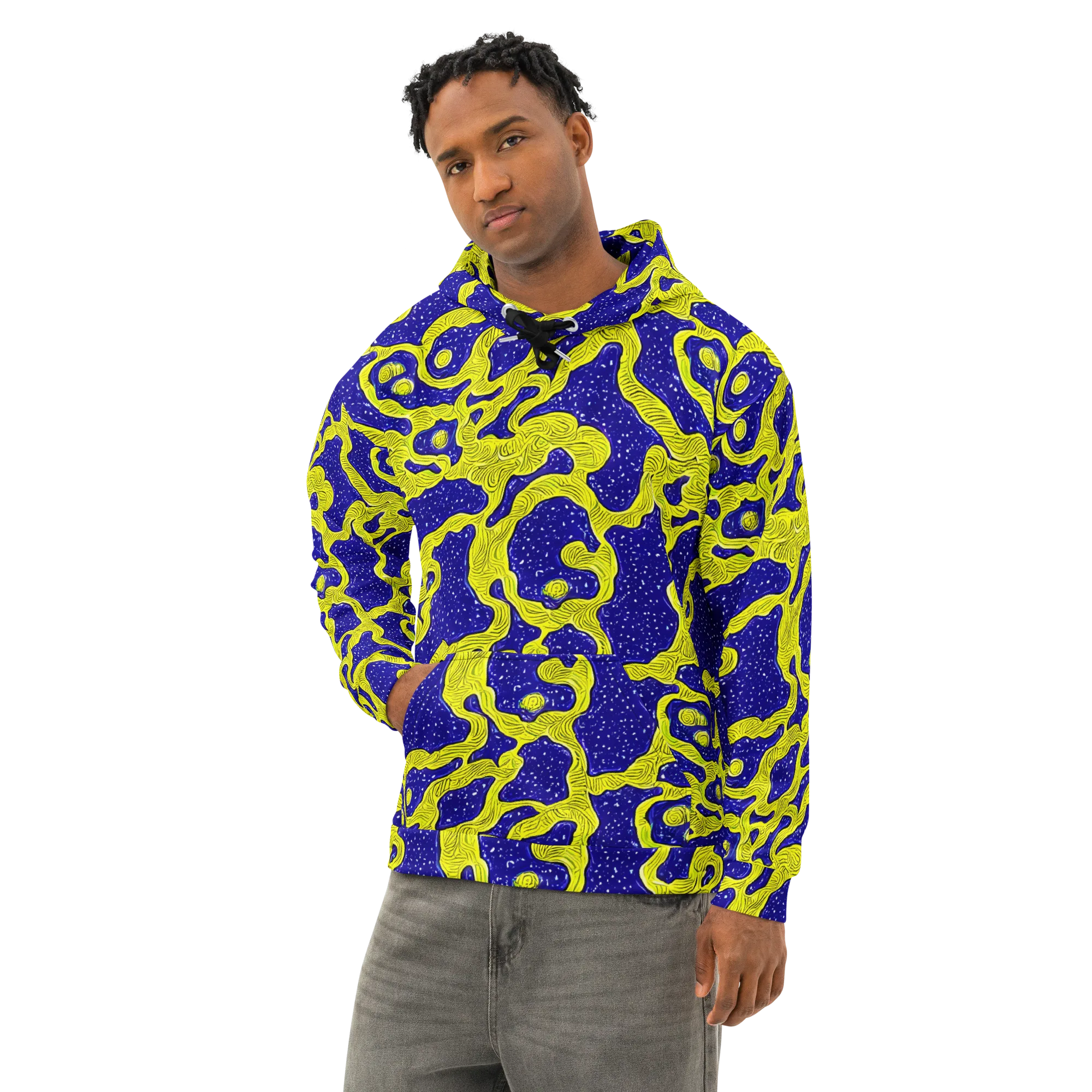 Sunlit Spiral on Cotton Hoodie — Left Front