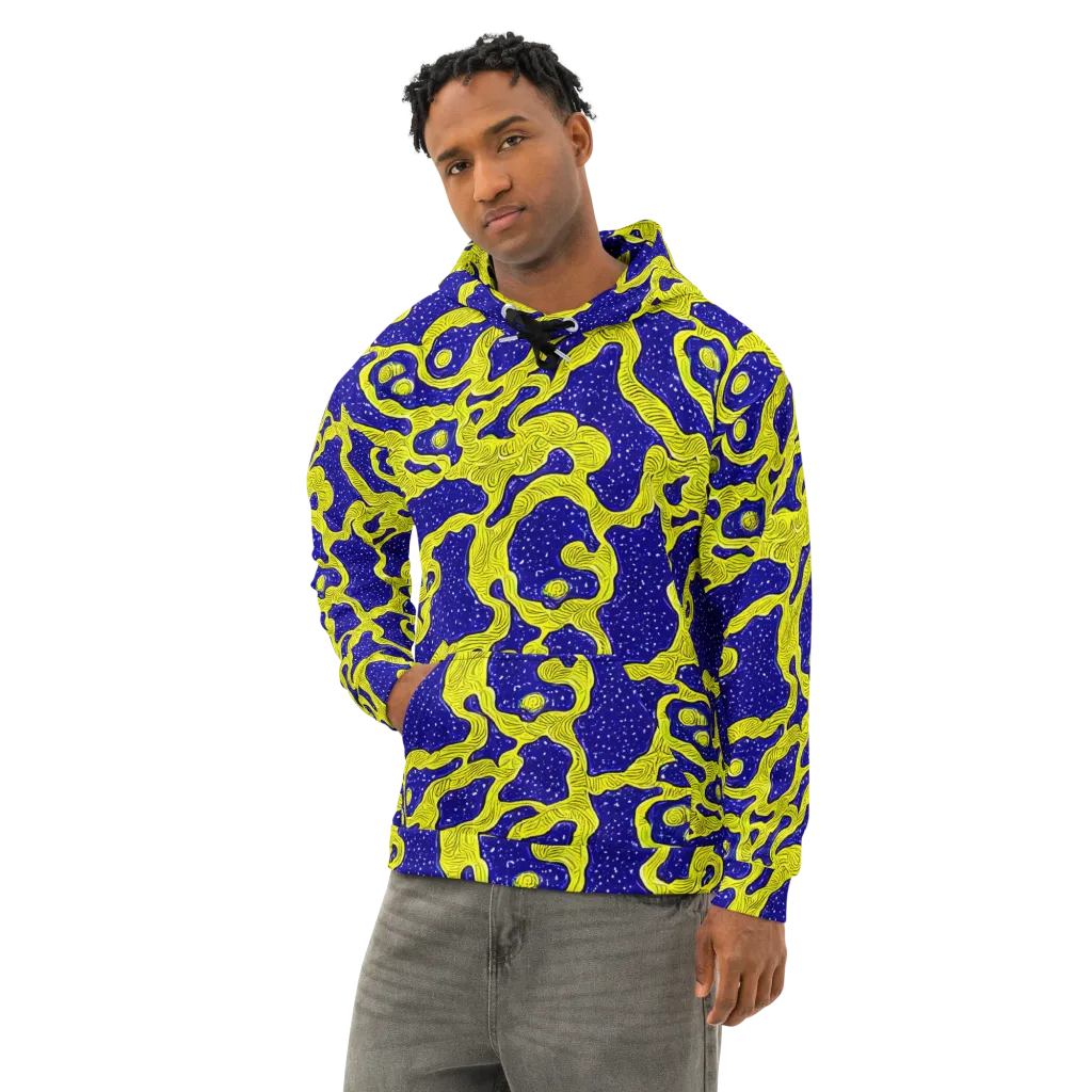 Sunlit Spiral on Cotton Hoodie — Left Front