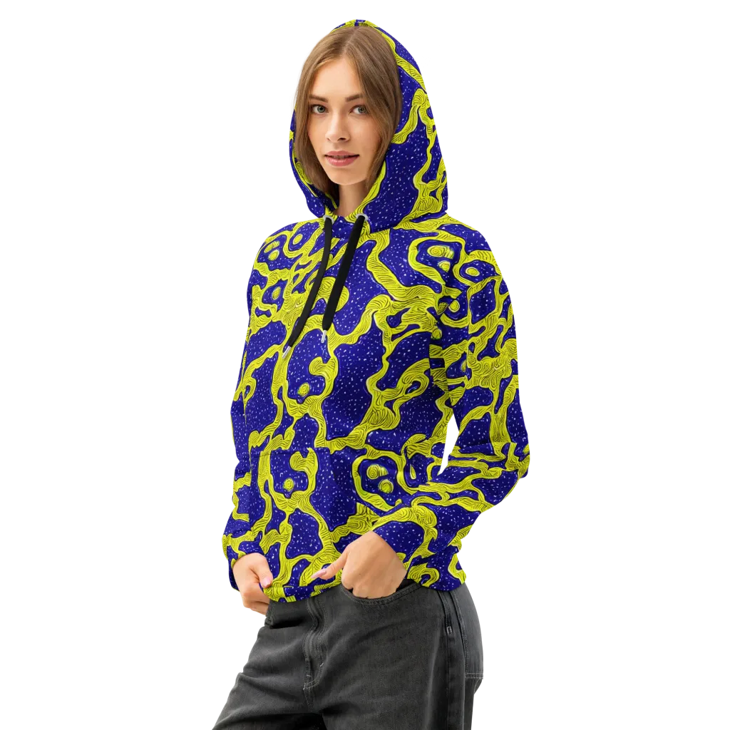 Sunlit Spiral on Cotton Hoodie — Left Front