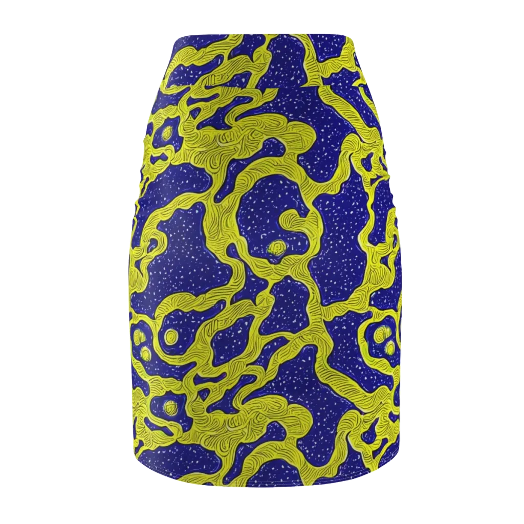 Sunlit Spiral on Pencil Skirt — Back