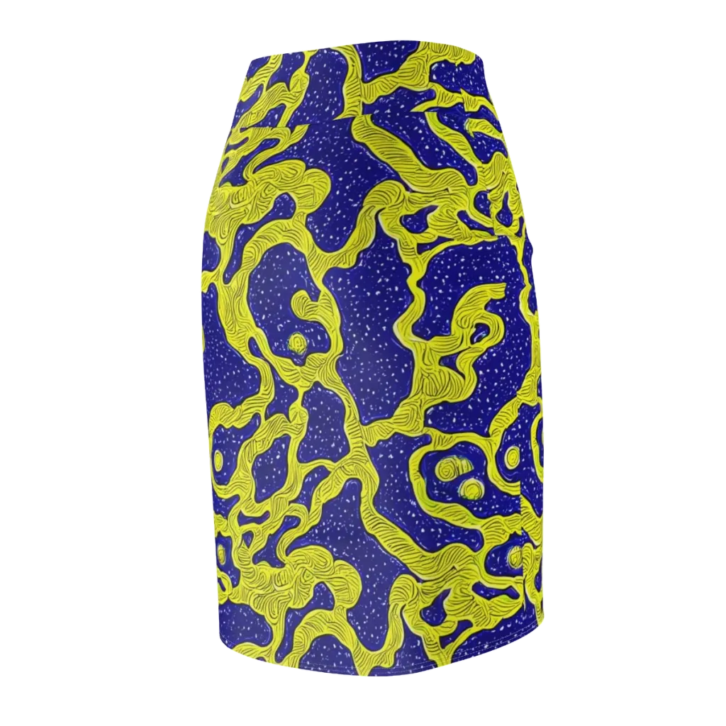 Sunlit Spiral on Pencil Skirt — Back Side