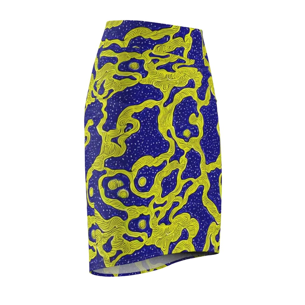Sunlit Spiral on Pencil Skirt — Front Side