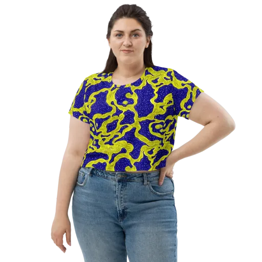 Sunlit Spiral on a Crop Tee