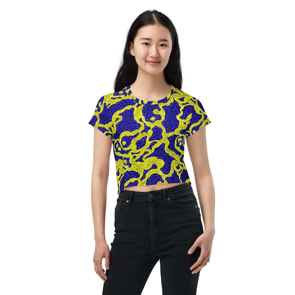 Sunlit Spiral on Crop Tee — Front