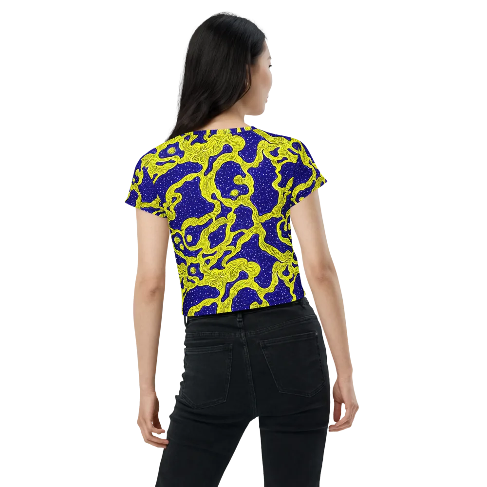 Sunlit Spiral on Crop Tee — Back