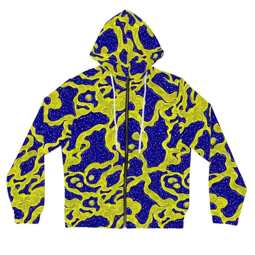Sunlit Spiral on a Women's Full-Zip Hoodie