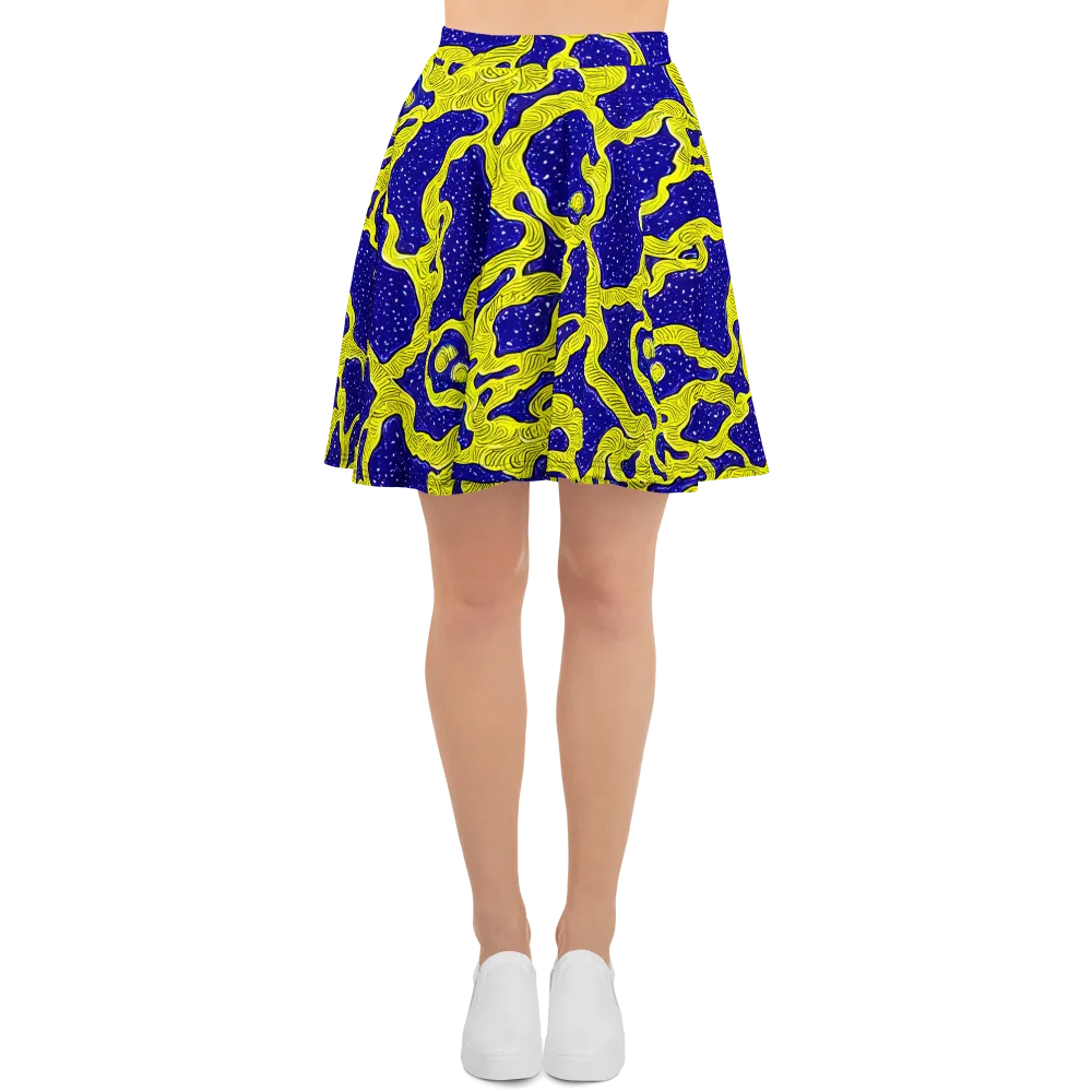 Sunlit Spiral on Skater Skirt — Front