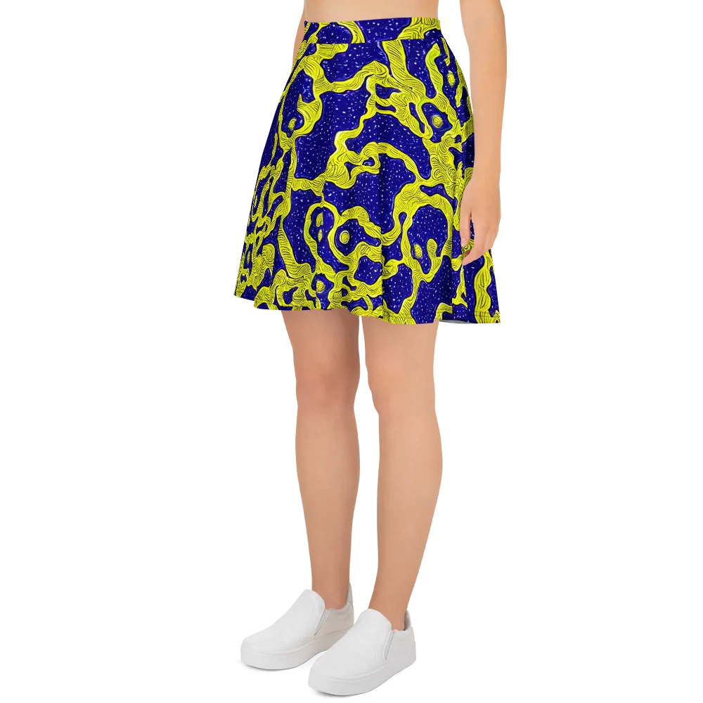 Sunlit Spiral on Skater Skirt — Left