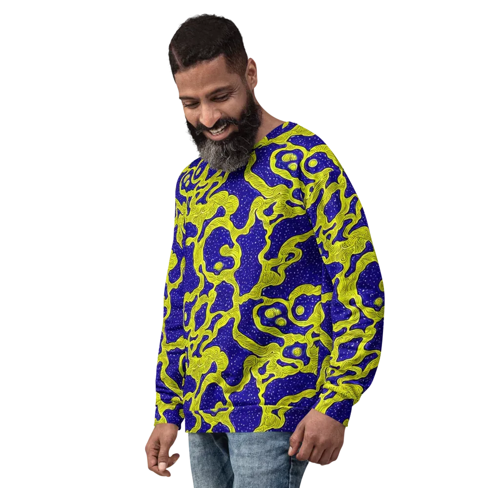 Sunlit Spiral on Sweatshirt — Left Front