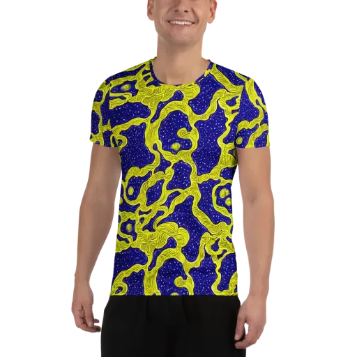 Sunlit Spiral on a Men's Athletic T-Shirt