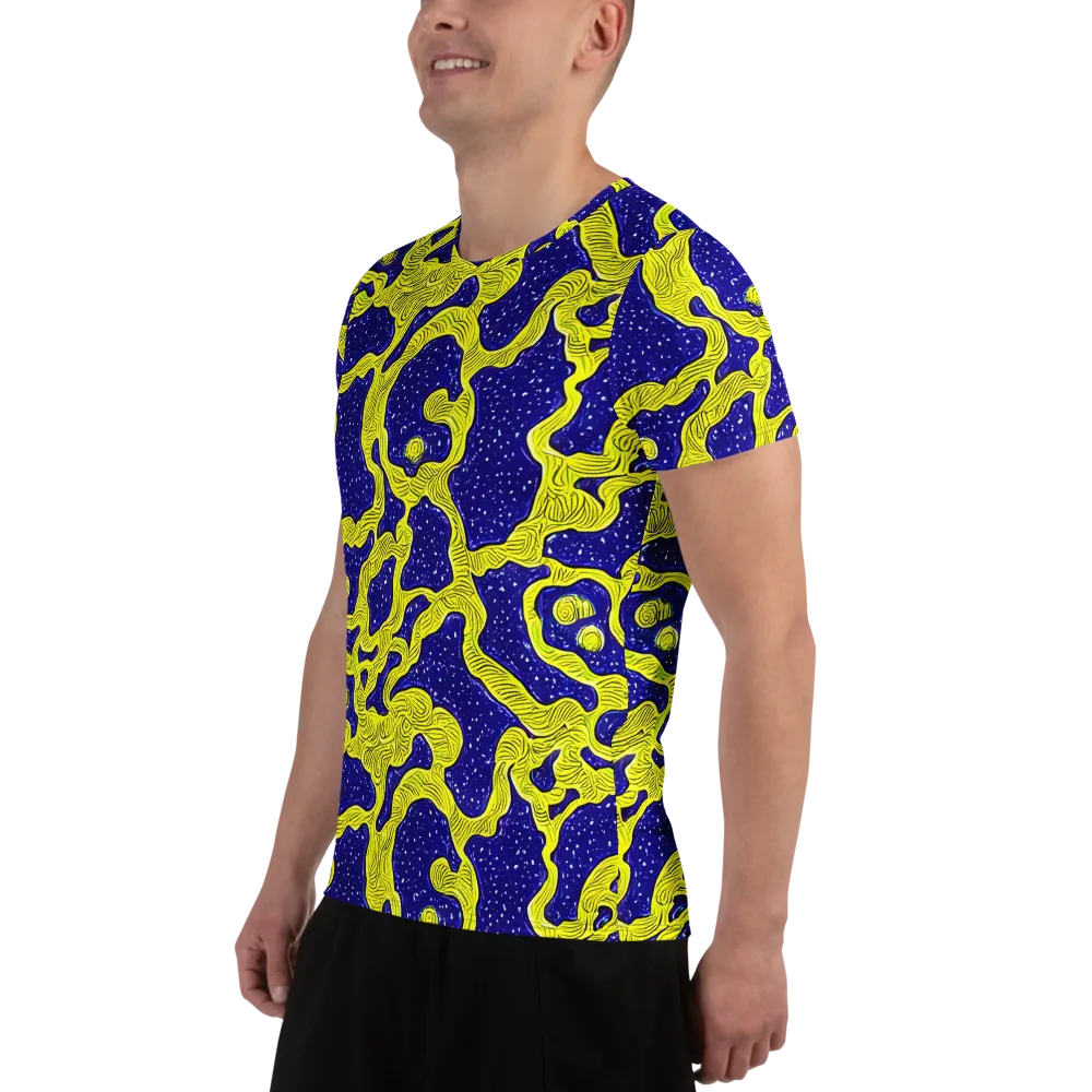 Sunlit Spiral on Men's Athletic T-Shirt — Left